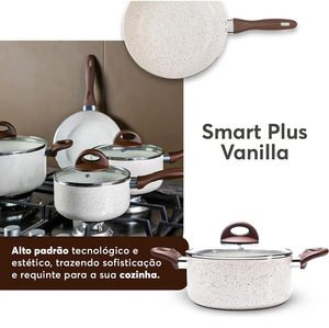 High Quality Modern Ceramic Coated Pots&<b>Pans</b> Glass <b>Lids</b> Soft touch Handles Non Stick 9-Piece Aluminium Cookware Set - Product Image 2