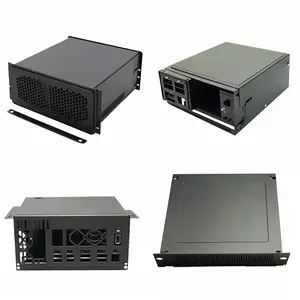 Caja de servidor 4u, chasis de montaje en rack negro, carcasa impermeable personalizada, carcasa de ordenador negra, carcasa de aluminio