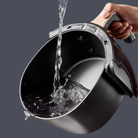 Friteuse à air électrique numérique 4,1-5L avec écran LED, construction en plastique durable, facile à nettoyer, pour usage domestique et hôtelier, économie d'énergie, rapide