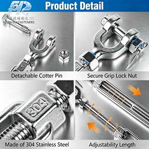 <span class=keywords><strong>ตัว</strong></span>ปรับแรงดึงแบบหมุนได้ (Turnbuckle) ผลิตจากเหล็กกล้าคาร์บอนชุบสังกะสีร้อน ยี่ห้อ Jaw & Jaw ของสหรัฐอเมริกา แบบเปิดขนาด <span class=keywords><strong>3</strong></span>/4" X 9" สำหรับงานรัดสินค้าอุตสาหกรรมหนัก - Product Image 6