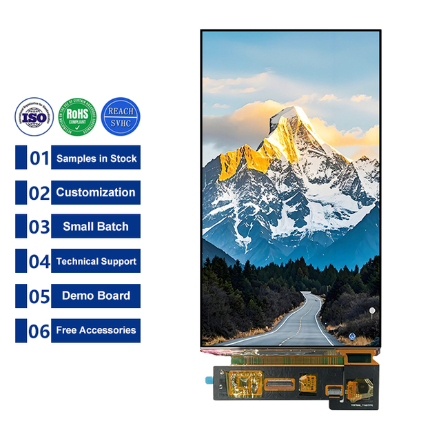 7 Inch 1080*1920 FHD 1080P MIPI DSI AMOLED Display Module with Oncell Touch Panel 7inch 39Pin 800Nits OLED Screen Touchscreen