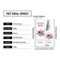 Spray Nettoyant Dentaire pour Animaux de Compagnie – Spray Buccal pour Chiens et Chats – Nettoyage, Haleine Fraîche, Soin Dentaire, Éliminateur de Mauvaise Haleine