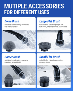 Portable Spin Scrubber Power Bathroom Floor Scrubber Cordless Shower Cleaner <strong>Electric</strong> <strong>Cleaning</strong> <strong>Brush</strong> - Product Image 5