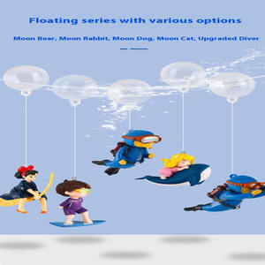 Joysing-Conjunto completo de decoración de acuario flotante, traje de hadas, Luna, gato, buzo, pecera, paisajismo, con adornos de <span class=keywords><strong>bruja</strong></span> suspendidos - Product Image 3