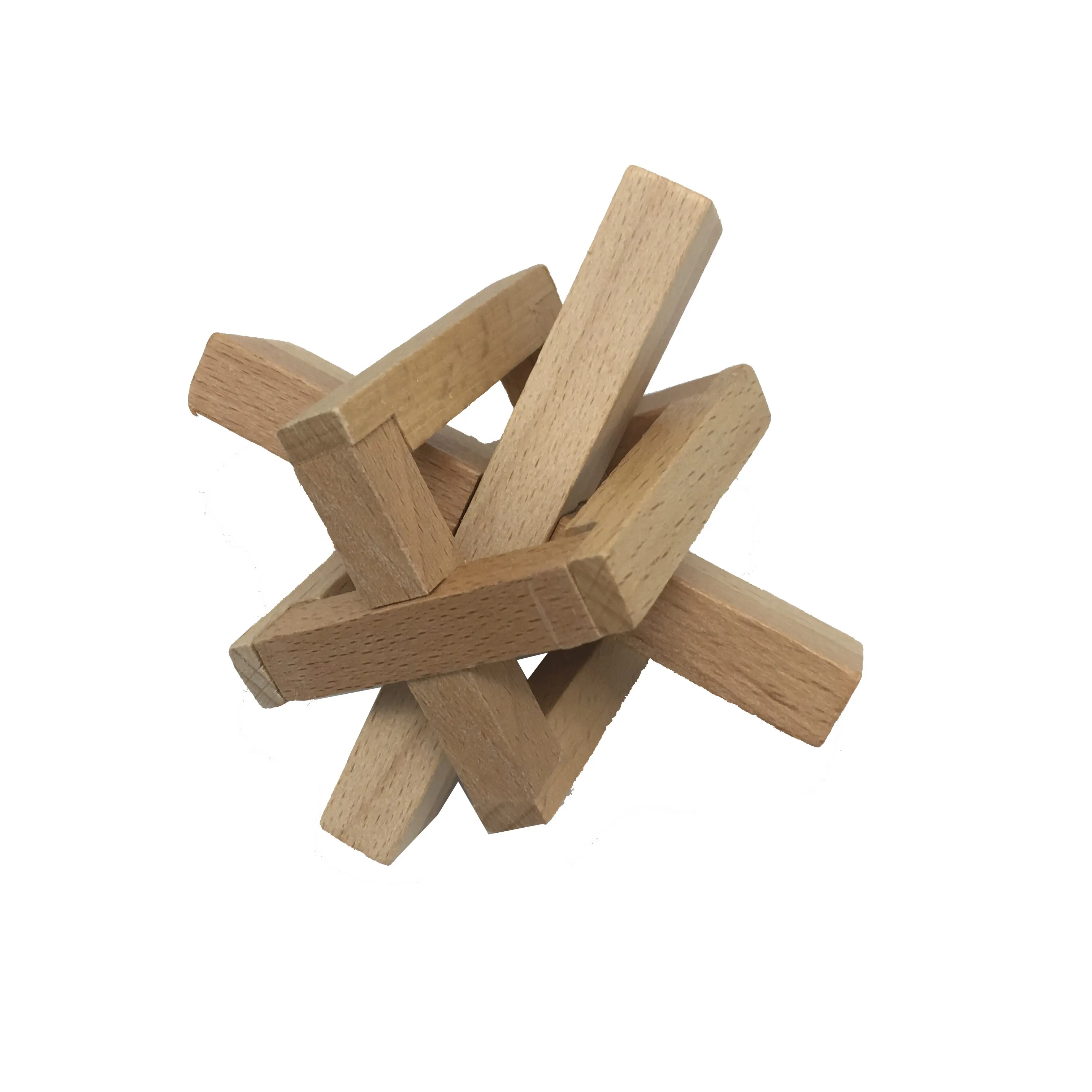 C01306 Wood Disentanglement Game educational wooden toys brain teaser STEM 3d puzzle wood The Perplexing X in a Box