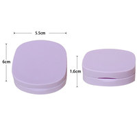 Boîte d'emballage magnétique carrée arrondie violette personnalisée pour faux cils, boîte cosmétique vide en plastique portable – Vente en gros