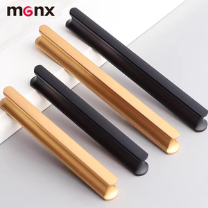 Gagang Pintu Dapur Minimalis Modern Terbaru dari Aluminium Alloy, Gagang Lemari Pakaian dengan Tepi Bulat, Gagang Furnitur Panjang - Product Image 3