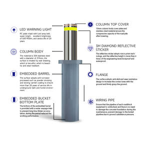 Bolardos de estacionamiento de vehículos de elevación telescópica a <span class=keywords><strong>precio</strong></span> de fabricante Bolardo DE SEGURIDAD automático de barrera de calle - Product Image 5