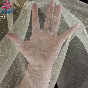 Rivestimento <span class=keywords><strong>in</strong></span> polvere personalizzato <span class=keywords><strong>in</strong></span> tessuto di Tulle tessuto a maglia <span class=keywords><strong>in</strong></span> Tulle dorato maglia lucida resistente all'usura tessuto di maglia abito da scena gonna - Product Image 2