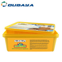 Fabricante al por mayor, Eco, contenedores de margaritas de mantequilla personalizados, caja de plástico para helados con temple proof