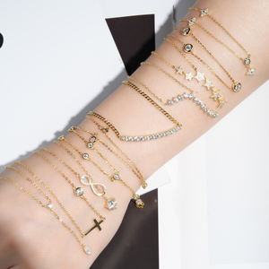 ขายส่งเครื่องประดับ หลายแบบ สร้อยคอชอคเกอร์เงินแท้ 925 ชุบทองคำขาวและทองคำเหลือง ประดับเพชรโมอิสซาไนต์ VVS1 GRA สำหรับผู้หญิง - Product Image 3