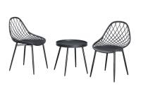 Table basse ronde moderne en plastique avec structure métallique pour salon, meubles de maison