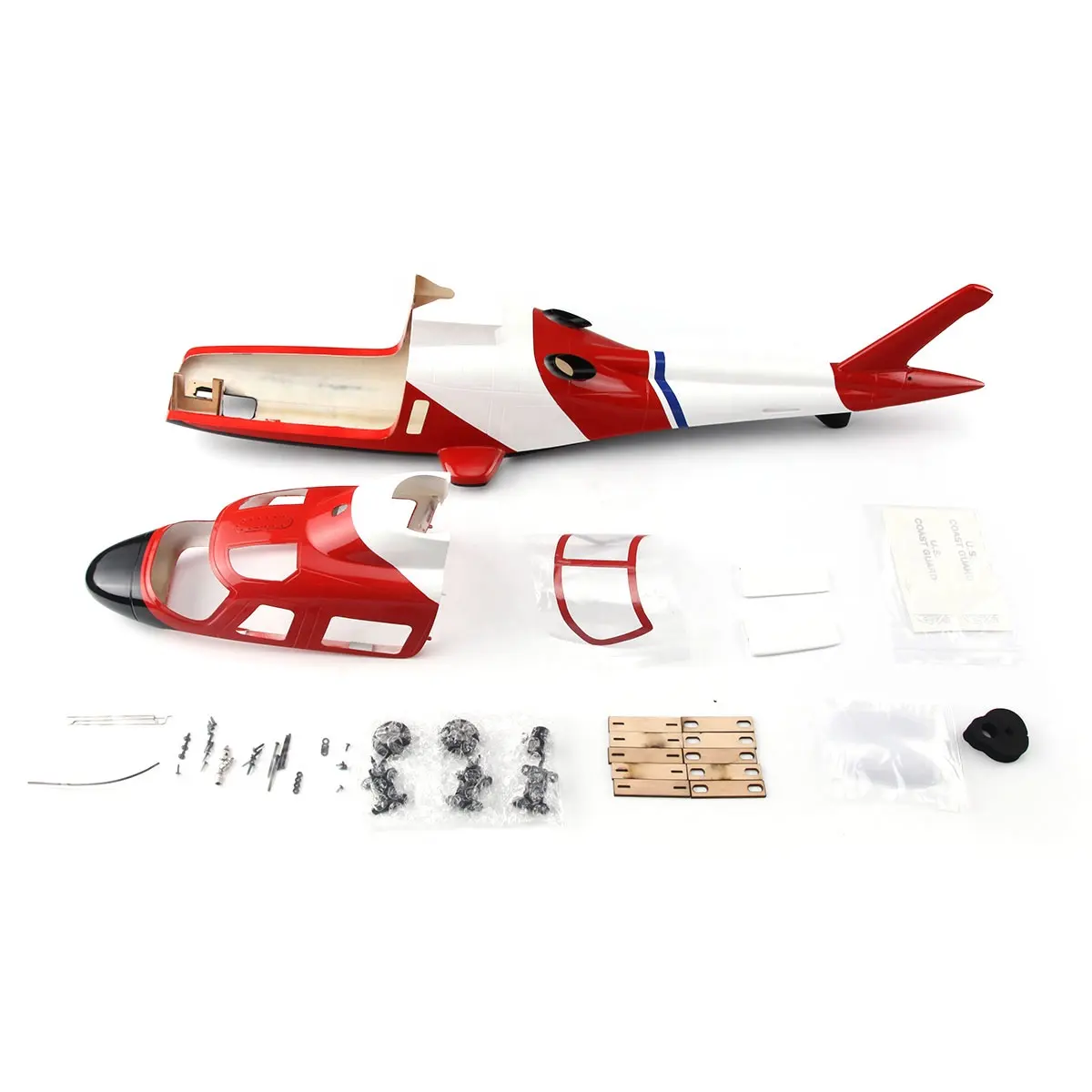 RC Helicopter A109 Ukuran 450 Pra-dicat Badan Pesawat untuk 325Mm Rotor Blade