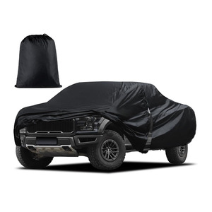 Housse de camion imperméable toutes saisons, coupe-vent, noire, avec fermeture éclair sur la porte <span class=keywords><strong>pour</strong></span> Ford F150 Raptor Chevrolet Silverado 1500 - Product Image 1