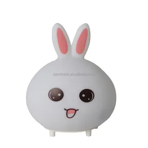 Cartoon rabbit Mini USB Charging Cute Animal Zodiac Pat Light Wireless Speaker Music Night Light Colorful Sensor Led Light