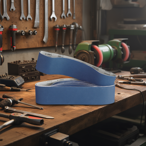 Bandes abrasives Fervi P100 bleues pour le ponçage du métal et du bois - Product Image 3