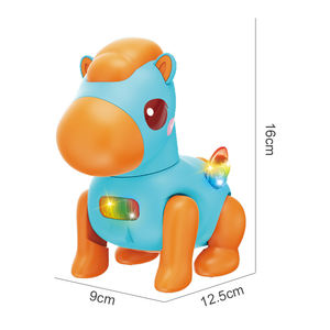 QS Shantou çin çocuklar elektrikli yürüyüş karikatür Pet oyuncaklar çocuk 3 + yaş plastik B/O at hayvan seti oyuncaklar ile müzikli ışık - Product Image 6