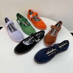 Scarpe Basse Espadrillas Mary Jane da <span class=keywords><strong>Donna</strong></span> in Simil Pelle Scamosciata, Casual con Cinturino, <span class=keywords><strong>Mocassini</strong></span> Colorati per Camminata Quotidiana - Product Image 6