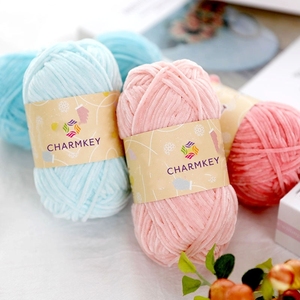 Fil à tricoter en velours de 40 g, épaisseur 2 mm, 100 % polyester, moelleux, épais, volumineux, chenille, pour <span class=keywords><strong>tricot</strong></span> à la main - Product Image 3