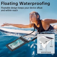 Sac étanche pour téléphone avec double éponge flottante, idéal pour le surf, la natation et autres activités de plein air – Sac étanche pour mobile