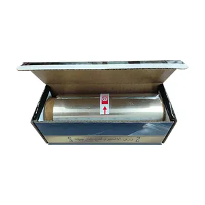 Papel de folha de alumínio para narguilé, com lâmina de serra, caixa colorida, suporte de carvão, acessórios Shisha, espessura de 40 mícrons