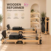 Cadillac Pilates Reformer pliable en bois de chêne, durable, réglable, portable, équipement de studio pour hommes