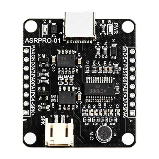 ASRPRO-01 Offline Voice Recognition Module AI Speech Recognition Board for Smart Robot Voice Control