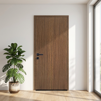 Porte intérieure en PVC composite JHK-PVC-F01-GC12, film PVC anti-rayures, couleur personnalisée, résistante à l'humidité, pour bâtiments résidentiels