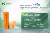 بطارية قابلة للشحن NORDA Style 21700 NMC بجهد 3.7 فولت وسعة 4000 مللي أمبير في الساعة وتيار ذروة 4C