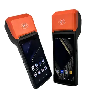 H10 Handheld Android Pos Maschine 2G/3G/4G 1D/2D Pos System Terminal Touchscreen Registrier kasse mit Etiketten drucker
