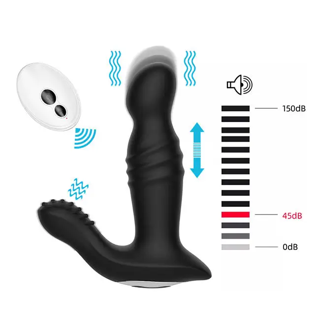 Plug Anal Vibrant de haute qualité Charge USB Plug Anal Télescopique Incroyable Télécommande Massage de la Prostate