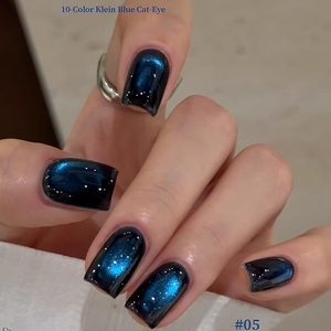 Suuseegel Gel magnétique effet œil de chat à perles de verre, plusieurs ensembles de 10 couleurs, Bleu Klein, Gel UV Soak Off pour salon de manucure, Vente en gros - Product Image 4