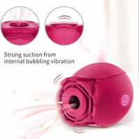 Mini stimulateur de point G et de mamelons en forme de rose, vibromasseur langue en silicone à 10 vibrations pour stimulation clitoridienne, pour femmes et couples