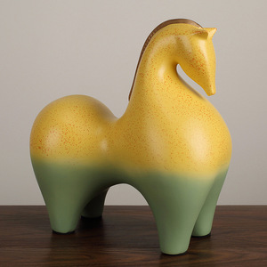 Ceramic Horse Figurine Modern Minimalist Abstract Animal Sculpture Home Decoration <b>Art</b> Piece - Product Image 1