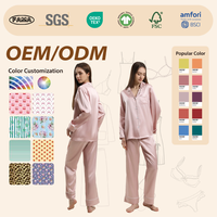 Set Piyama Sutra Bordir Logo Kustom 2 Potong Piyama Sutra Wanita Set Pakaian Tidur Sutra Wanita Piyama Sutra Mulberry Wanita