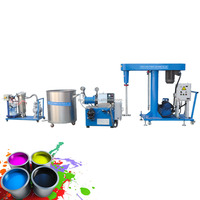 Usine de production de peinture cosmétique à petite échelle, moteur AC, agitateur en acier inoxydable, capacité de 500 L, machine à fabriquer de la peinture