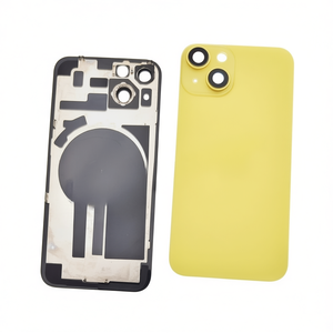 Coque arrière jaune pour iPhone 14 avec support métallique intégré et protection d'objectif – Boîtier de téléphone portable premium - Product Image 2
