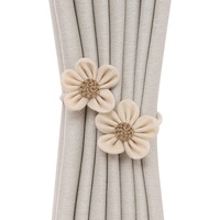Attaches de rideaux florales pliables, style pastoral, pour rideaux transparents, en coton et lin, accessoires de rideaux de Chine, vente en gros
