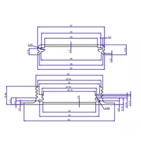 Boîtier en aluminium anodisé 84*24mm Boîtier d'instruments électroniques Boîtier PCB Boîte de jonction