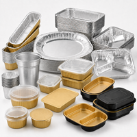 Conteneur en aluminium rectangulaire de qualité alimentaire et écologique pour la cuisson et l'emballage alimentaire, conteneurs en aluminium aéronautique
