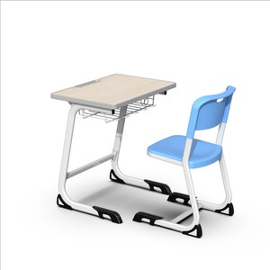 Moderno precio de fábrica barato aula individual escritorio y silla escuela mesa de escritura con cajón de libros para muebles de estudiantes - Product Image 1