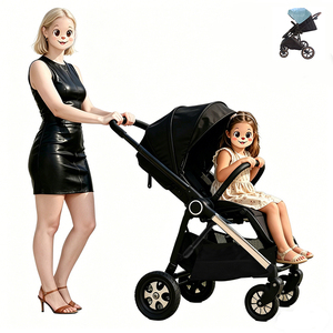 <span class=keywords><strong>Poussette</strong></span> Bébé Personnalisée Élégante Style Européen EN1888 3 en 1 avec Nacelle et Siège Auto, Capacité de Charge 20KG - Product Image 1