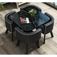 Table et Chaise de Négociation Simples, Ensemble Idéal pour Café, Réception, Salon de Détente, Petite Table Ronde