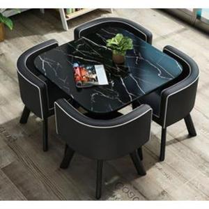 Bàn đàm phán đơn giản và kết hợp ghế cửa hàng cà phê tiếp tân giải trí phòng khách bàn tròn nhỏ - Product Image 3