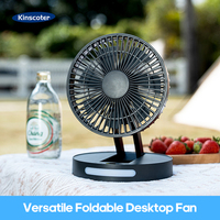 Nouveau design, ventilateur de bureau portable, mini ventilateur pliable, lumière LED nocturne, 3600 mAh, ventilateur suspendu rétractable pour le bureau