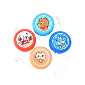 Mini yo-yo en bois en forme de tambour, motif dinosaure, jouet rotatif vintage pour enfants, idéal pour les fêtes, commande en gros - Product Image 1