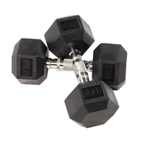Équipement de fitness commercial, haltères en caoutchouc pour salle de sport, haltères hexagonaux en fonte pour la maison, ensemble d'haltères