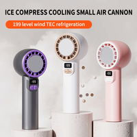 Mini ventilateur turbo d'été tenu dans la main de refroidissement à grande vitesse ventilateurs portatifs rechargeables pliables