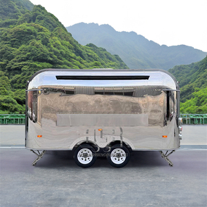 High Quality Aluminum Mobile Kitchen <b>Bar</b> Station Street Pizza and Ice Cream Snack Food Truck Restaurant Trailer Cart - Product Image 3