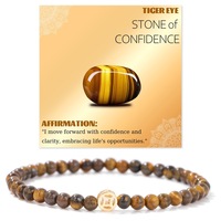 Bracelet en pierres naturelles Wealth Energy, perles de 4 mm, avec entretoise pièce plaquée or 14 carats, bijoux pour femmes et unisexe, vente en gros